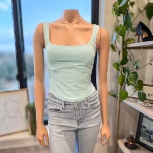 NWT - Marla Acid Wash Corset Tank Top-Zipper Back by Francesca’s, Size: Small